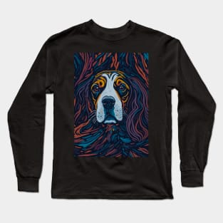 abstract expressionism beagle art Long Sleeve T-Shirt